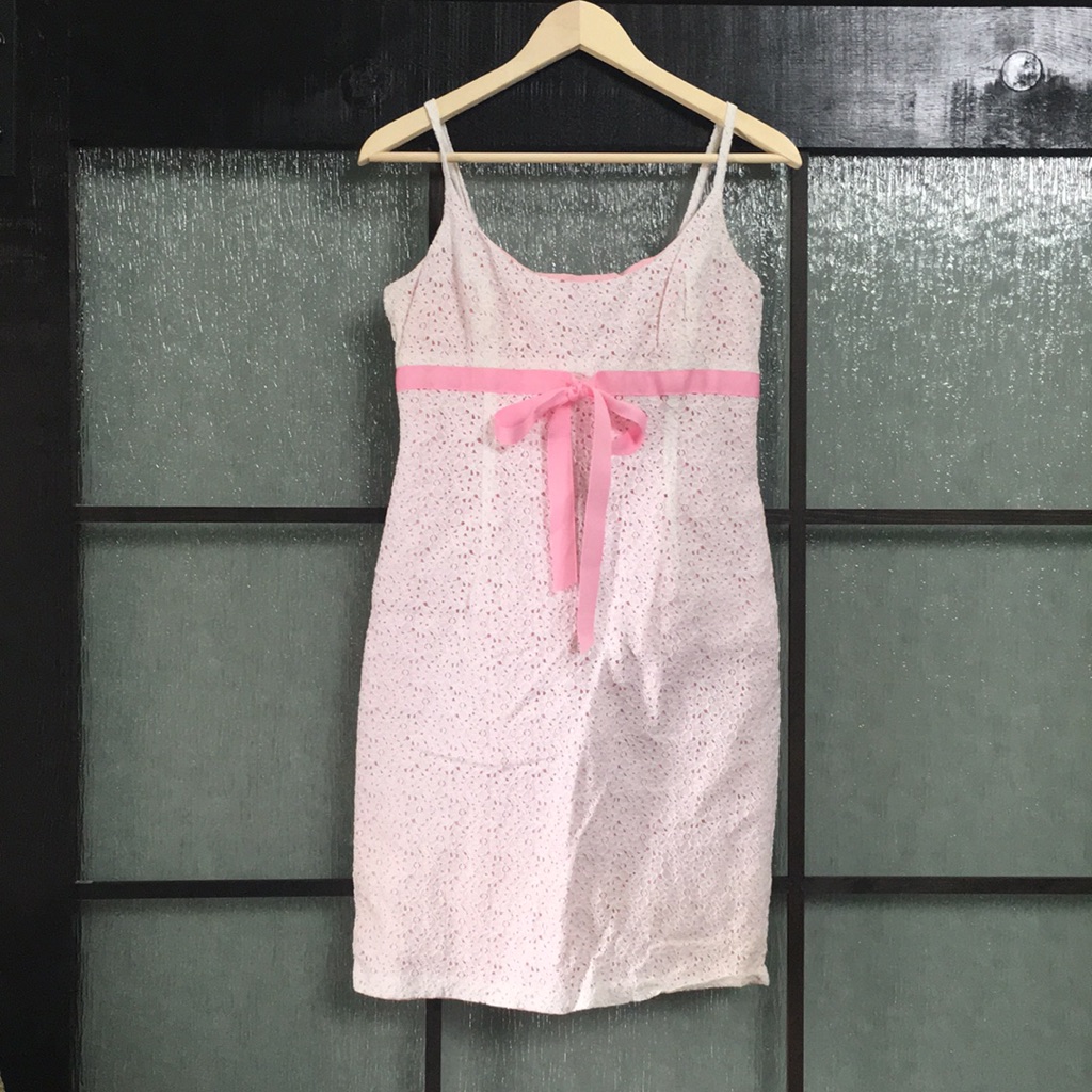 Shoshanna By Hanna Lace Pink And White Dress Size 8